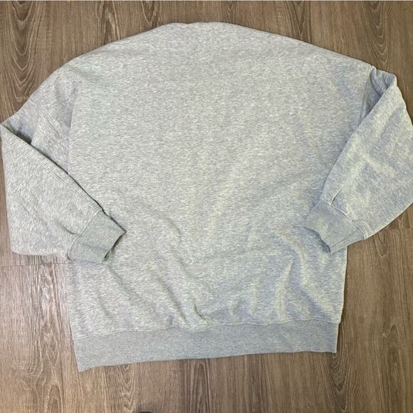 Beyond Yoga LuxeFleece Oversized Crewneck Sweatshirt Grey Sz L NF7947 Womens EUC - Picture 5 of 12